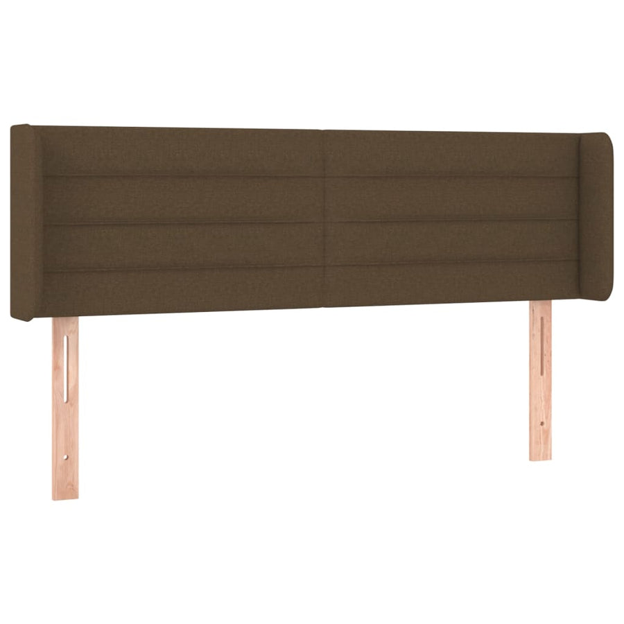 Hoofdbord met randen 147x16x78/88 cm stof donkerbruin 147 x 16 x 78/88 cm Donkerbruin