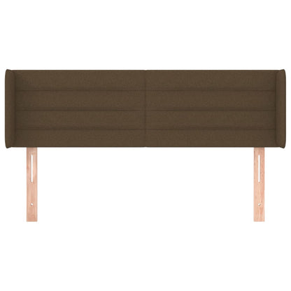 Hoofdbord met randen 147x16x78/88 cm stof donkerbruin 147 x 16 x 78/88 cm Donkerbruin