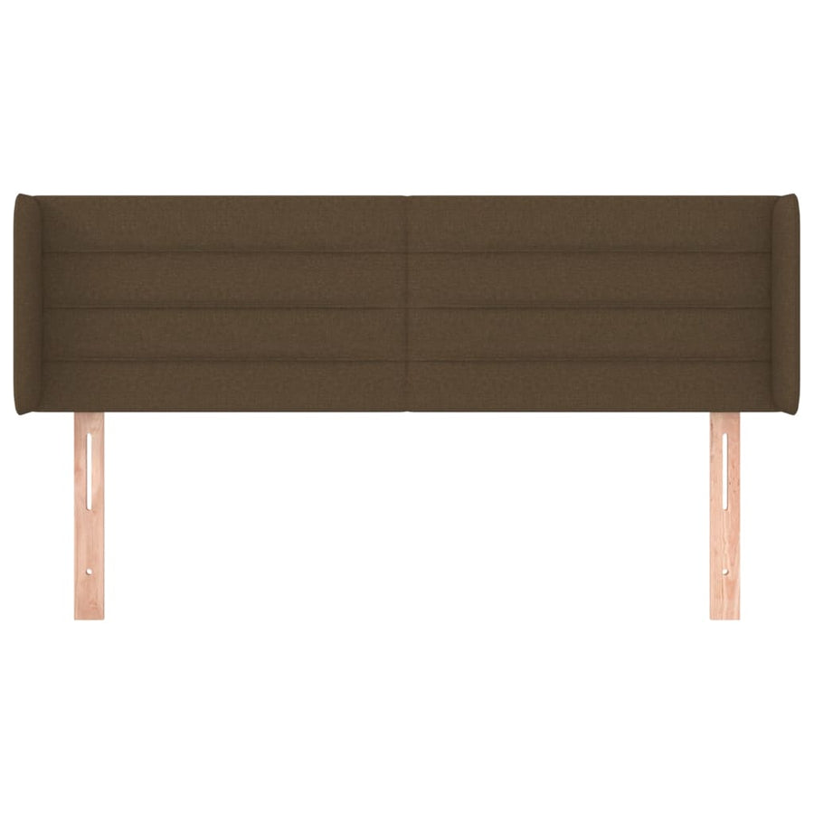 Hoofdbord met randen 147x16x78/88 cm stof donkerbruin 147 x 16 x 78/88 cm Donkerbruin