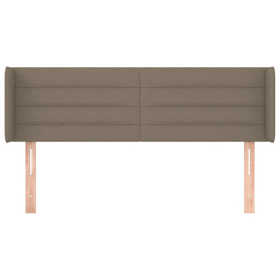 Hoofdbord met randen 147x16x78/88 cm stof taupe 147 x 16 x 78/88 cm Taupe