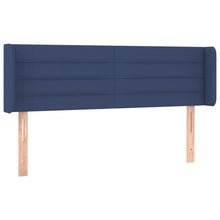 Hoofdbord met randen 147x16x78/88 cm stof blauw 147 x 16 x 78/88 cm Blauw
