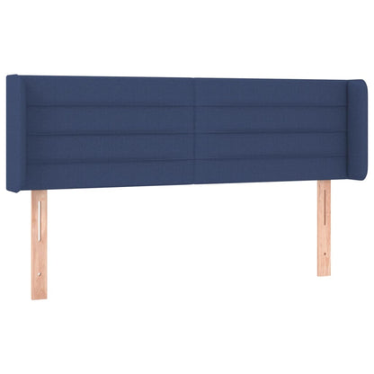 Hoofdbord met randen 147x16x78/88 cm stof blauw 147 x 16 x 78/88 cm Blauw