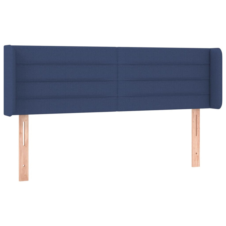 Hoofdbord met randen 147x16x78/88 cm stof blauw 147 x 16 x 78/88 cm Blauw