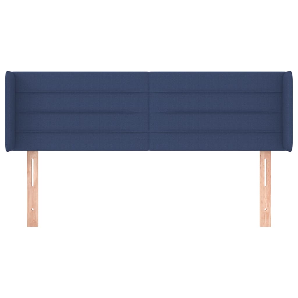 Hoofdbord met randen 147x16x78/88 cm stof blauw 147 x 16 x 78/88 cm Blauw