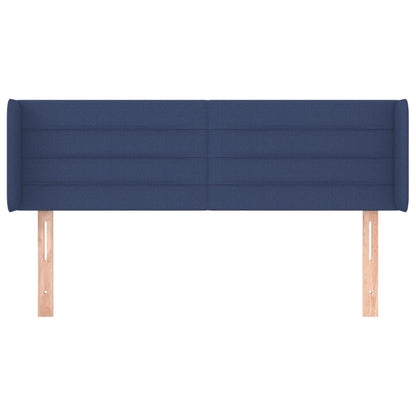 Hoofdbord met randen 147x16x78/88 cm stof blauw 147 x 16 x 78/88 cm Blauw