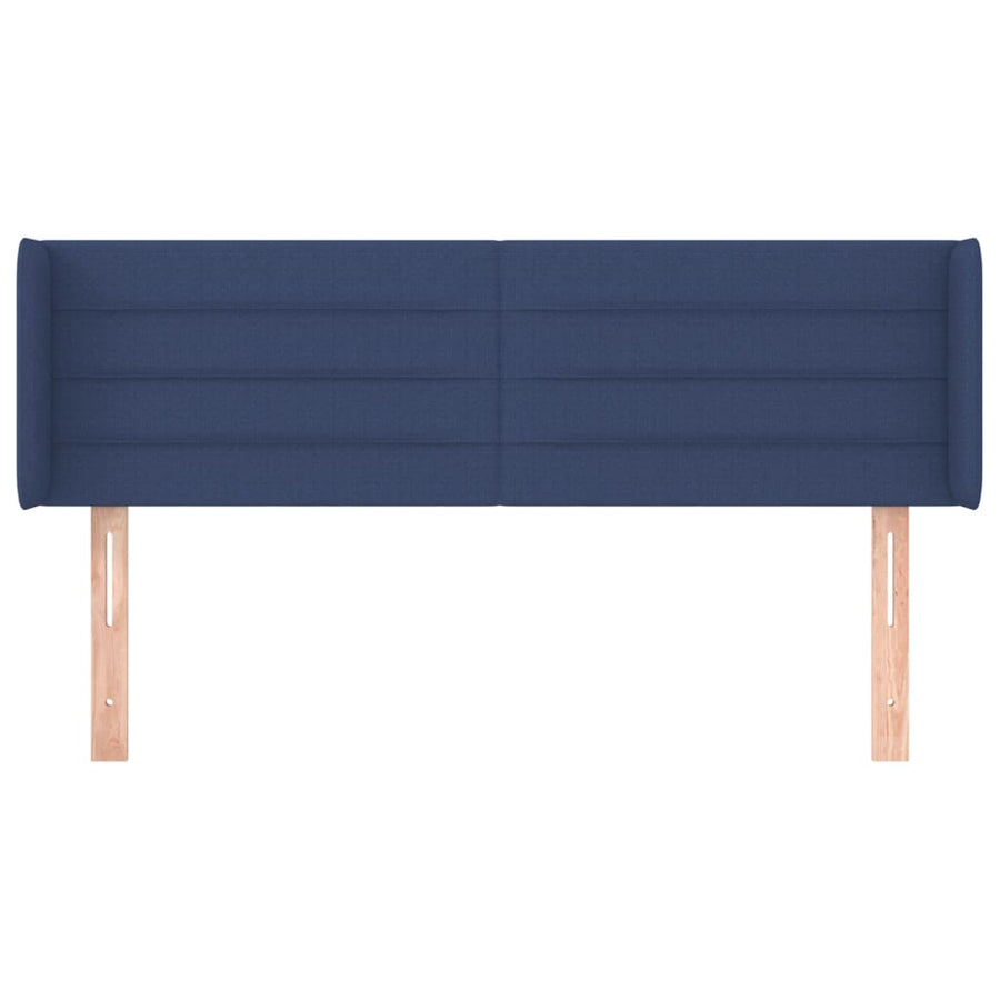 Hoofdbord met randen 147x16x78/88 cm stof blauw 147 x 16 x 78/88 cm Blauw
