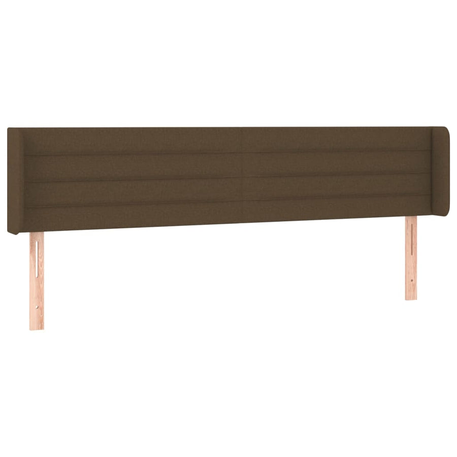 Hoofdbord met randen 163x16x78/88 cm stof donkerbruin 163 x 16 x 78/88 cm Donkerbruin