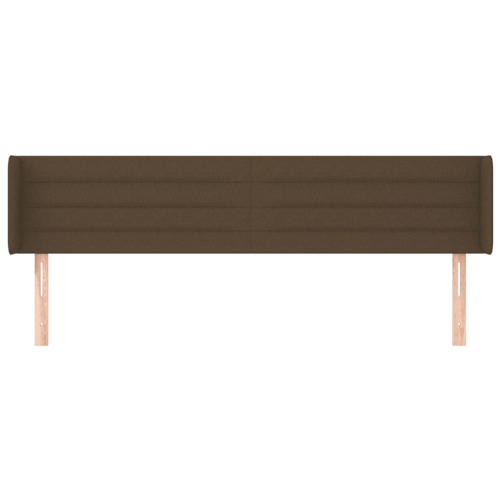 Hoofdbord met randen 163x16x78/88 cm stof donkerbruin 163 x 16 x 78/88 cm Donkerbruin
