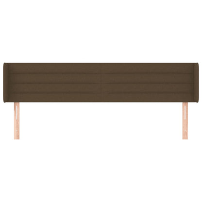 Hoofdbord met randen 163x16x78/88 cm stof donkerbruin 163 x 16 x 78/88 cm Donkerbruin