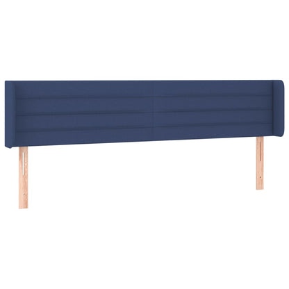 Hoofdbord Met Randen Stof 163 x 16 x 78/88 cm Blauw