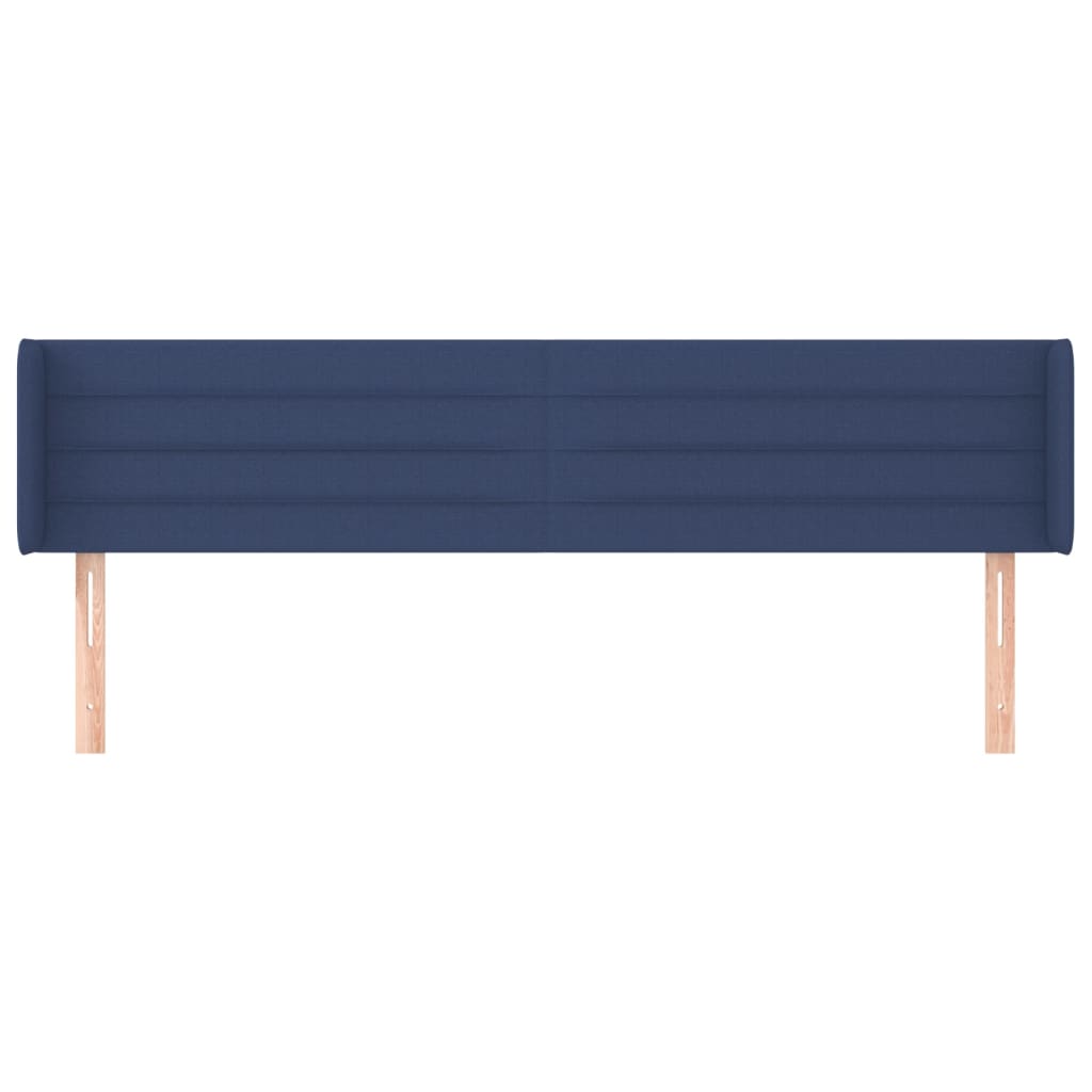 Hoofdbord Met Randen Stof 163 x 16 x 78/88 cm Blauw