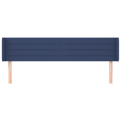 Hoofdbord Met Randen Stof 163 x 16 x 78/88 cm Blauw
