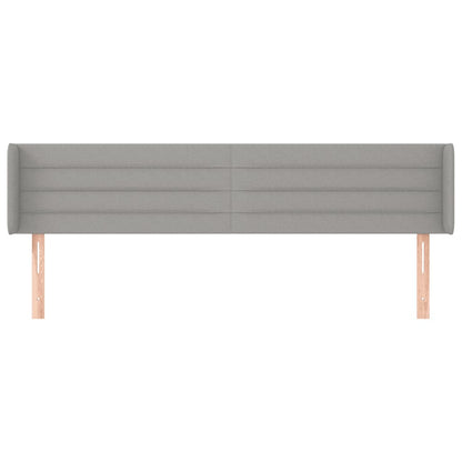 Hoofdbord met randen 183x16x78/88 cm stof lichtgrijs 183 x 16 x 78/88 cm Lichtgrijs