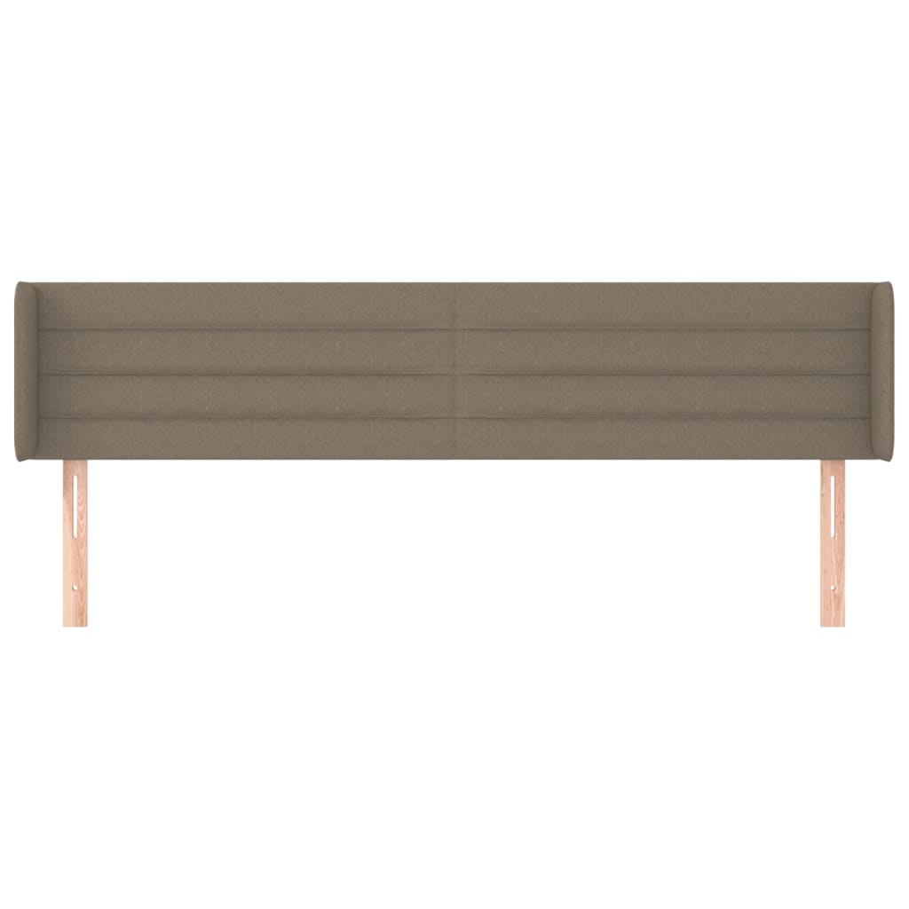 Hoofdbord Met Randen Stof 183 x 16 x 78/88 cm Taupe