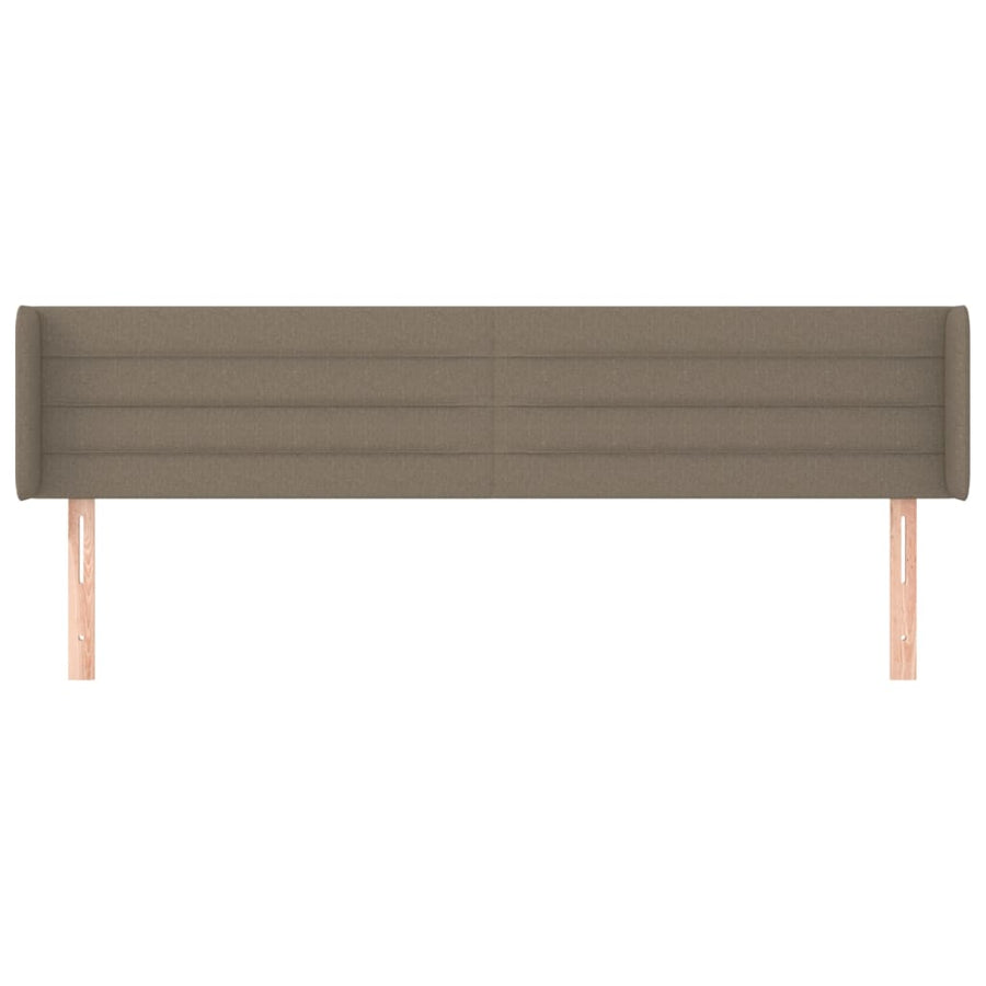 Hoofdbord met randen 203x16x78/88 cm stof taupe 203 x 16 x 78/88 cm Taupe