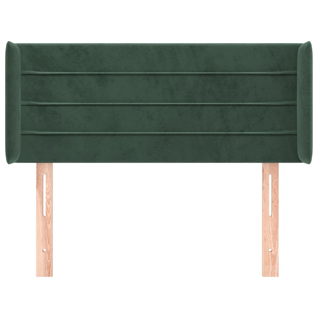 Hoofdbord Met Randen 83X16X78/88 Cm Fluweel Donkergroen 83 x 16 x 78/88 cm