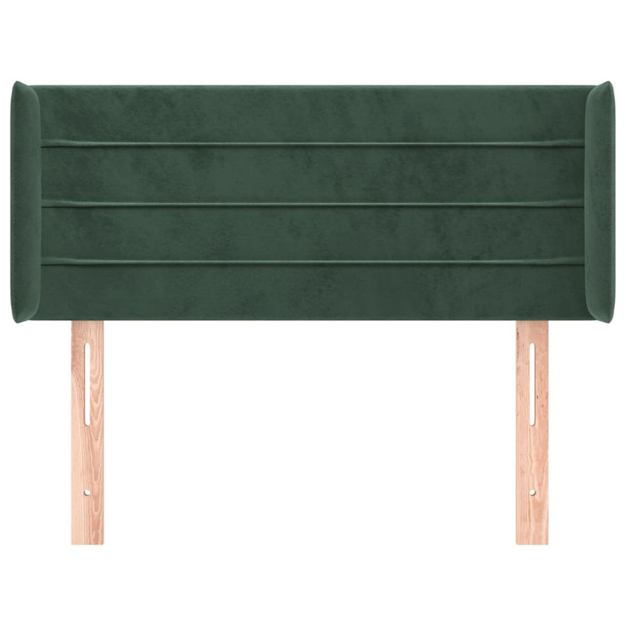 Hoofdbord Met Randen 83X16X78/88 Cm Fluweel Donkergroen 83 x 16 x 78/88 cm