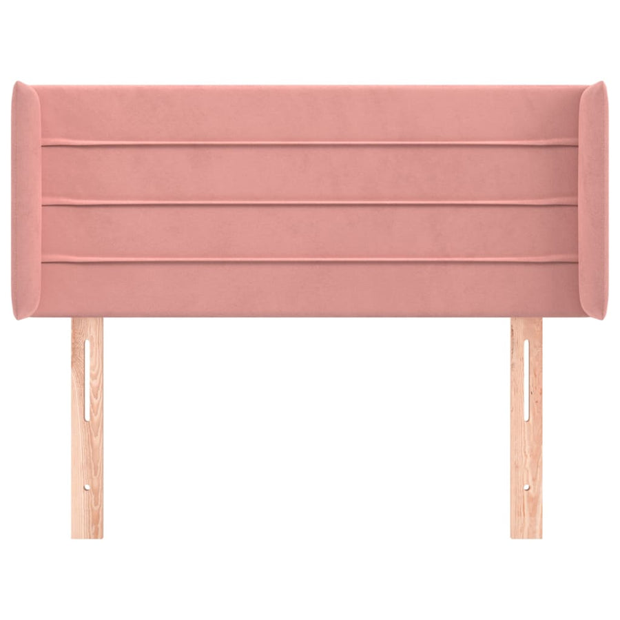Hoofdbord Met Randen 83X16X78/88 Cm Fluweel Roze 83 x 16 x 78/88 cm