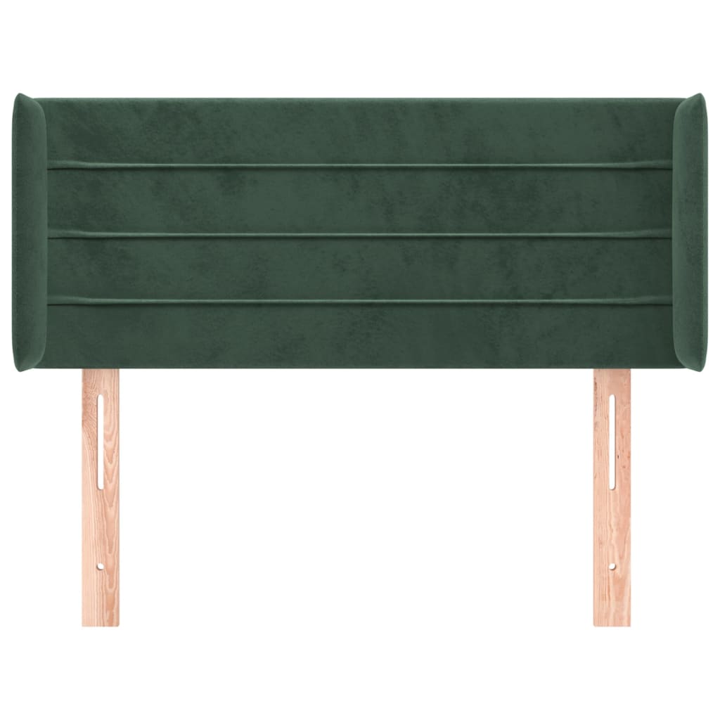 Hoofdbord Met Randen Fluweel 1 93 x 16 x 78/88 cm Donkergroen