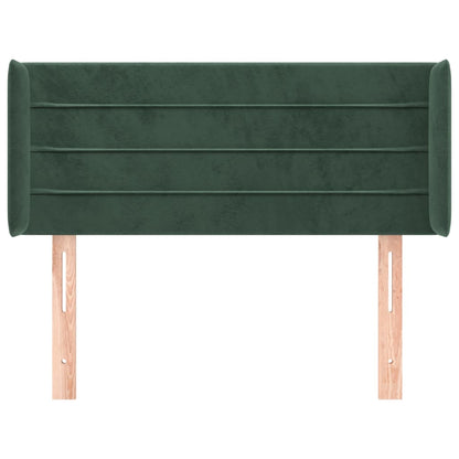 Hoofdbord Met Randen Fluweel 1 93 x 16 x 78/88 cm Donkergroen