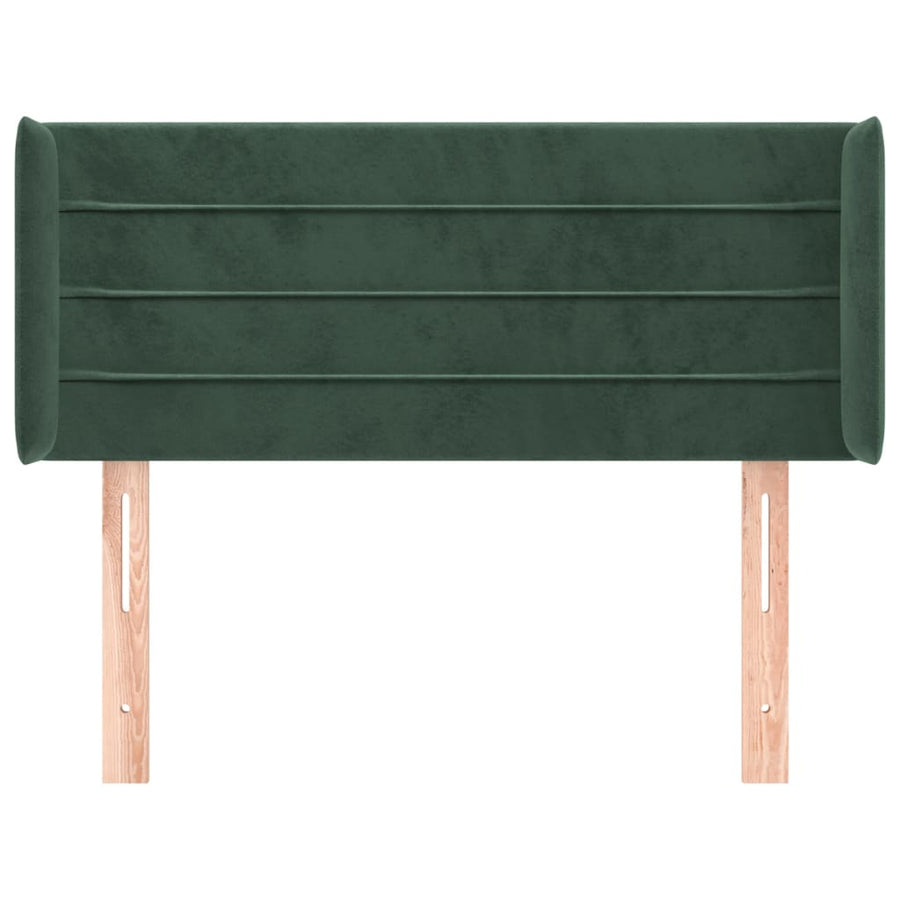 Hoofdbord Met Randen Fluweel 1 93 x 16 x 78/88 cm Donkergroen