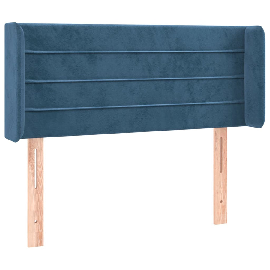 Hoofdbord met randen 93x16x78/88 cm fluweel donkerblauw 93 x 16 x 78/88 cm Donkerblauw