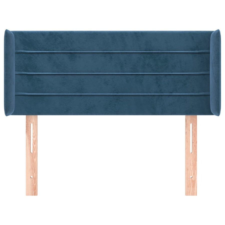Hoofdbord met randen 93x16x78/88 cm fluweel donkerblauw 93 x 16 x 78/88 cm Donkerblauw