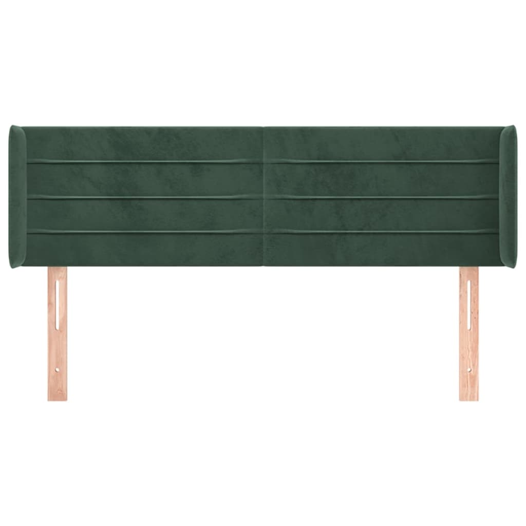 Hoofdbord Met Randen Fluweel 1 147 x 16 x 78/88 cm Donkergroen