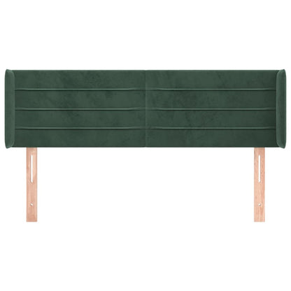 Hoofdbord Met Randen Fluweel 1 147 x 16 x 78/88 cm Donkergroen