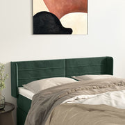 Hoofdbord 147x16x78/88 cm fluweel donkergroen