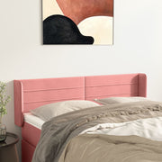 Hoofdbord 147x16x78/88 cm fluweel roze