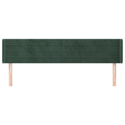 Hoofdbord Met Randen Fluweel 1 163 x 16 x 78/88 cm Donkergroen