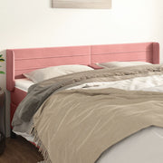 Hoofdbord 163x16x78/88 cm fluweel roze