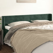 Hoofdbord 183x16x78/88 cm fluweel donkergroen