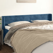Hoofdbord 183x16x78/88 cm fluweel donkerblauw