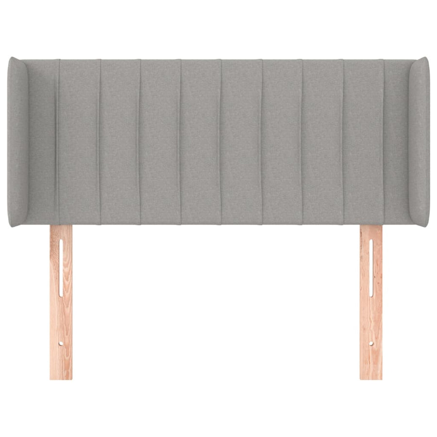 Hoofdbord Met Randen Stof 83 x 16 x 78/88 cm Lichtgrijs
