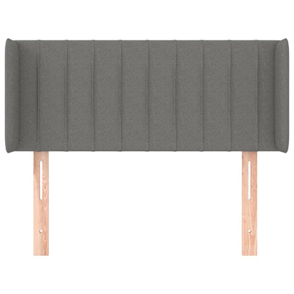 Hoofdbord Met Randen Stof 83 x 16 x 78/88 cm Donkergrijs