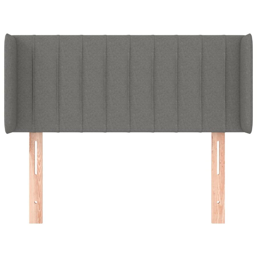 Hoofdbord Met Randen Stof 83 x 16 x 78/88 cm Donkergrijs