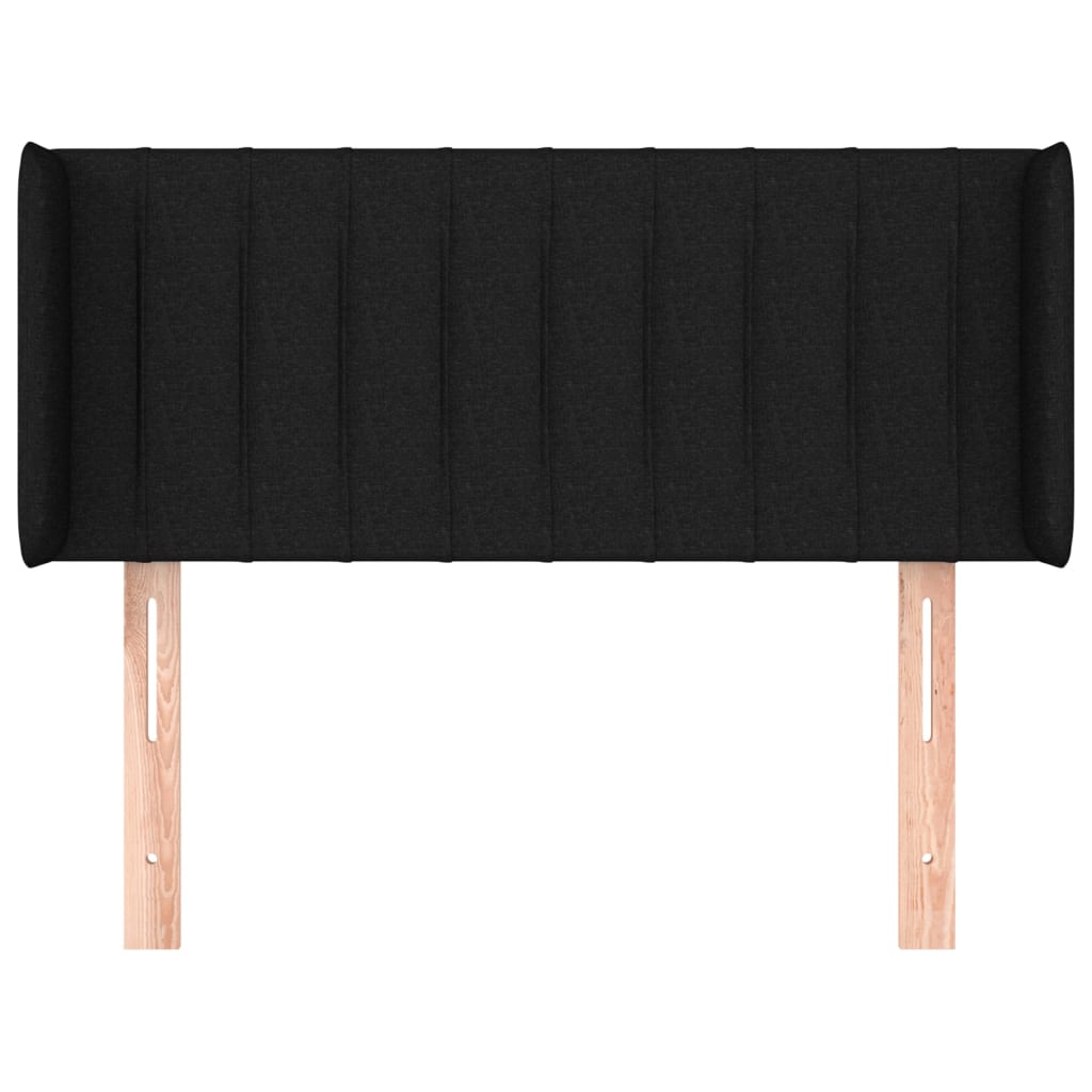 Hoofdbord Met Randen Stof 83 x 16 x 78/88 cm Zwart