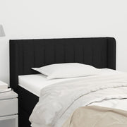 Hoofdbord stof zwart 83x16x78/88 cm