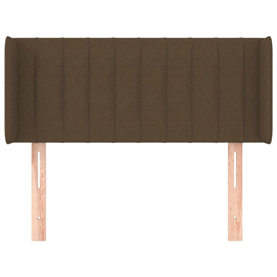 Hoofdbord Met Randen Stof 83 x 16 x 78/88 cm Donkerbruin