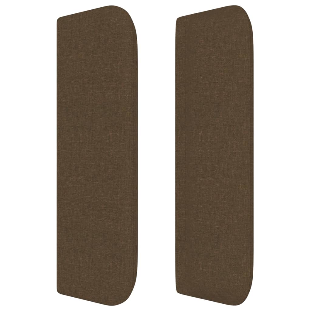 Hoofdbord Met Randen Stof 83 x 16 x 78/88 cm Donkerbruin
