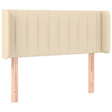 Hoofdbord Met Randen Stof Kleurig 83 x 16 x 78/88 cm Crème