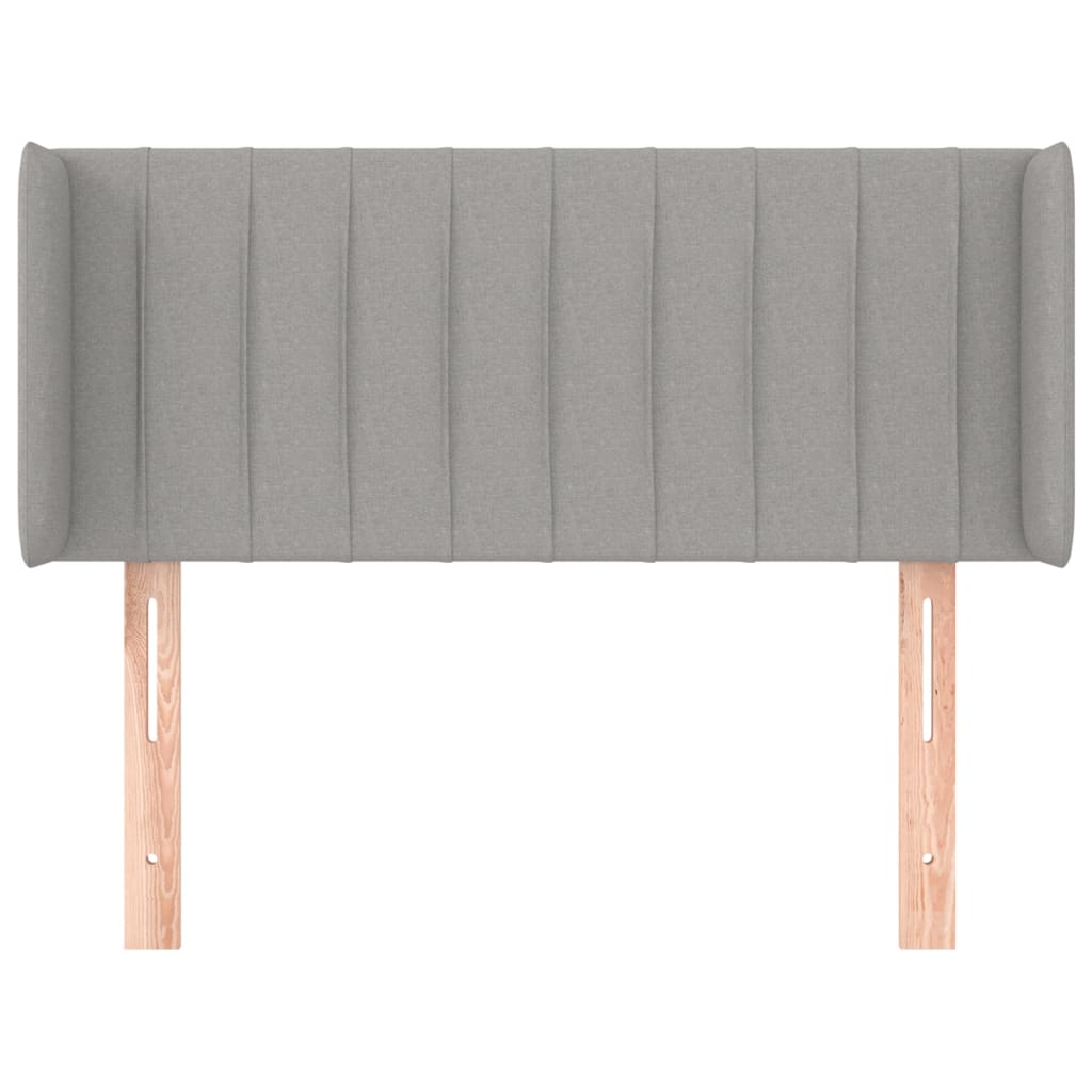 Hoofdbord Met Randen Stof 93 x 16 x 78/88 cm Lichtgrijs