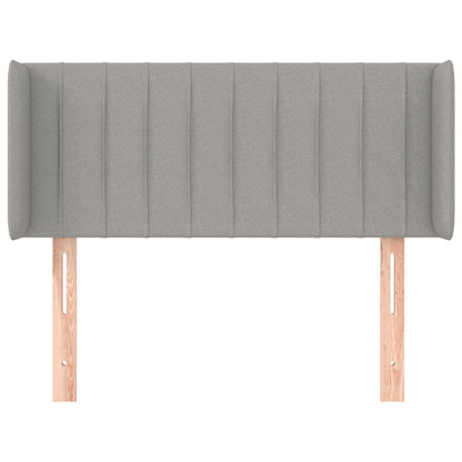 Hoofdbord Met Randen Stof 93 x 16 x 78/88 cm Lichtgrijs