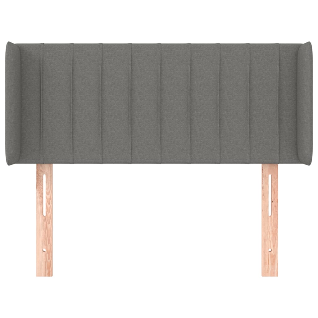 Hoofdbord Met Randen Stof 93 x 16 x 78/88 cm Donkergrijs