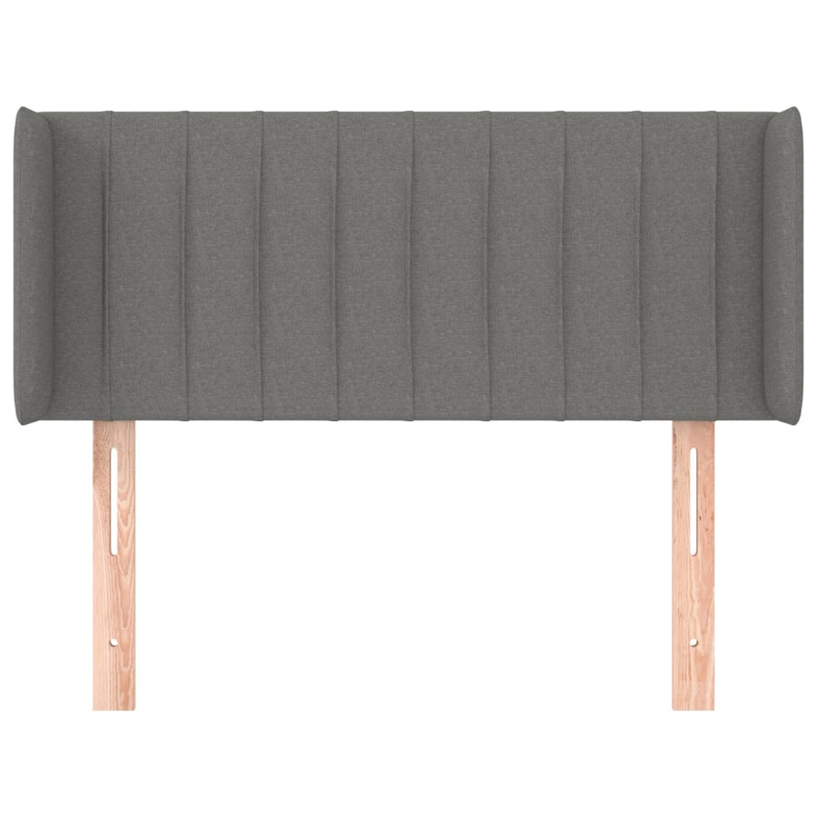 Hoofdbord Met Randen Stof 93 x 16 x 78/88 cm Donkergrijs