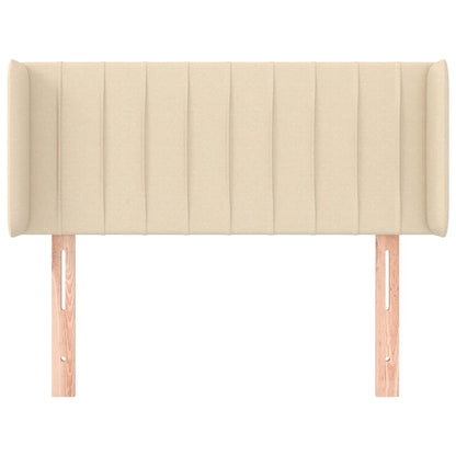 Hoofdbord Met Randen Stof Kleurig 93 x 16 x 78/88 cm Crème