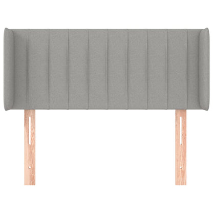 Hoofdbord Met Randen Stof 103 x 16 x 78/88 cm Lichtgrijs