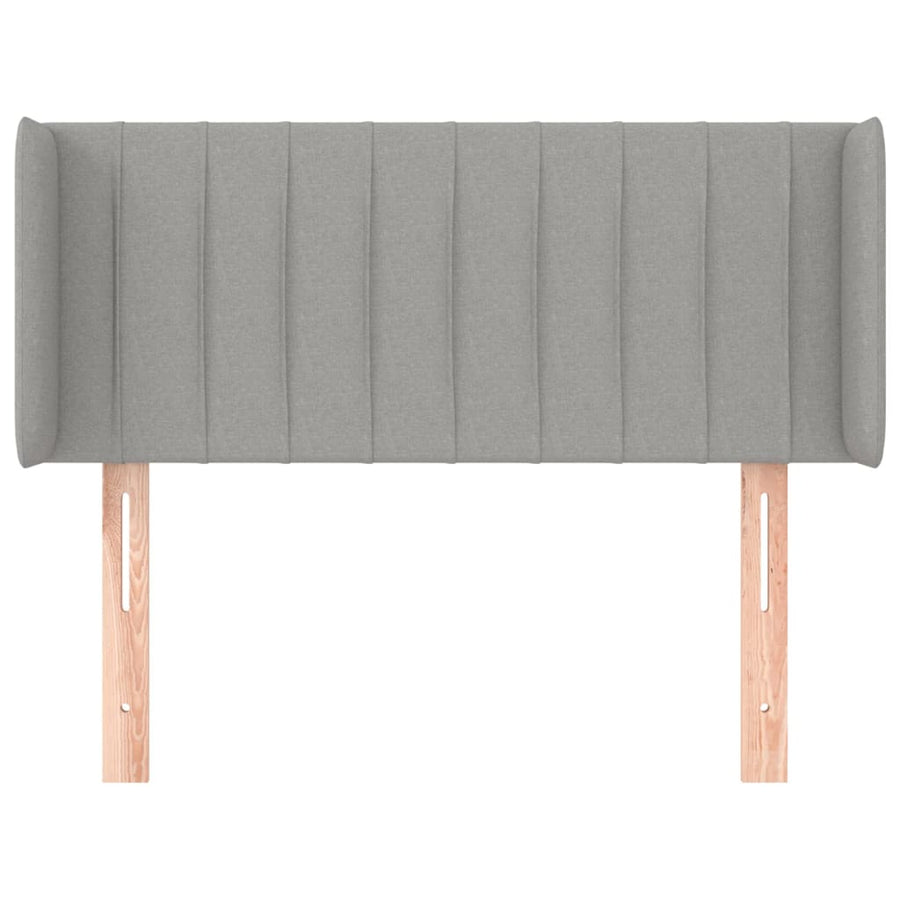 Hoofdbord Met Randen Stof 103 x 16 x 78/88 cm Lichtgrijs